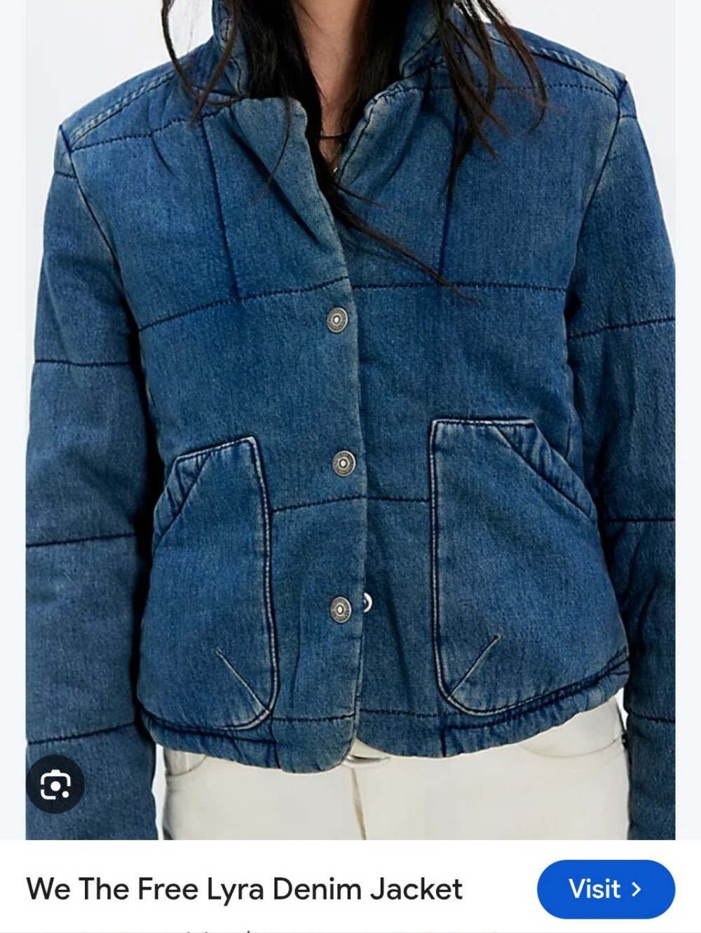 We The Free Lyra Denim Quilted Jacket